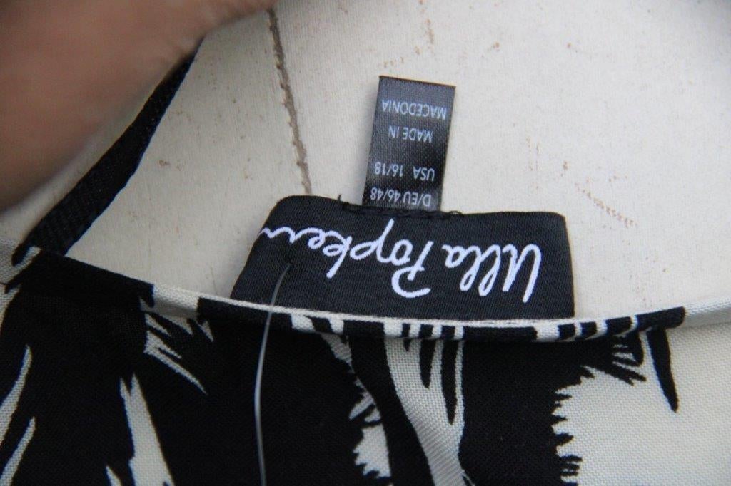 Tuniek beige/ zwart Ulla Popken mt 46/48 Nieuw Vaste prijs, Verzenden, Zwart, Maat 46/48 (XL) of groter, Nieuw