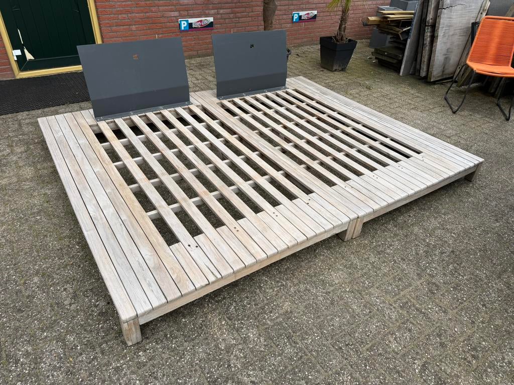Suns portofino ligbedden zonder kussens (inruiler), Tuin en Terras, Ligbedden, Gebruikt, Teakhout, Ophalen of Verzenden