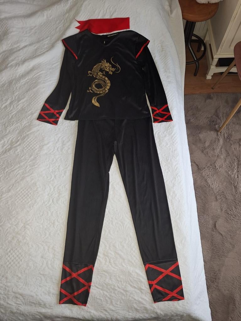 Ninja verkleed verkleedpak maat 158, Ophalen of Verzenden, Zo goed als nieuw, 158 t/m 164, Jongen of Meisje