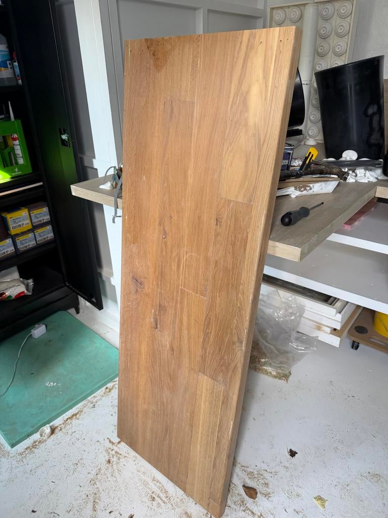 Eiken Houten tafelblad, Huis en Inrichting, Tafelonderdelen, Ophalen, Gebruikt, 100 tot 150 cm, Eikenhout