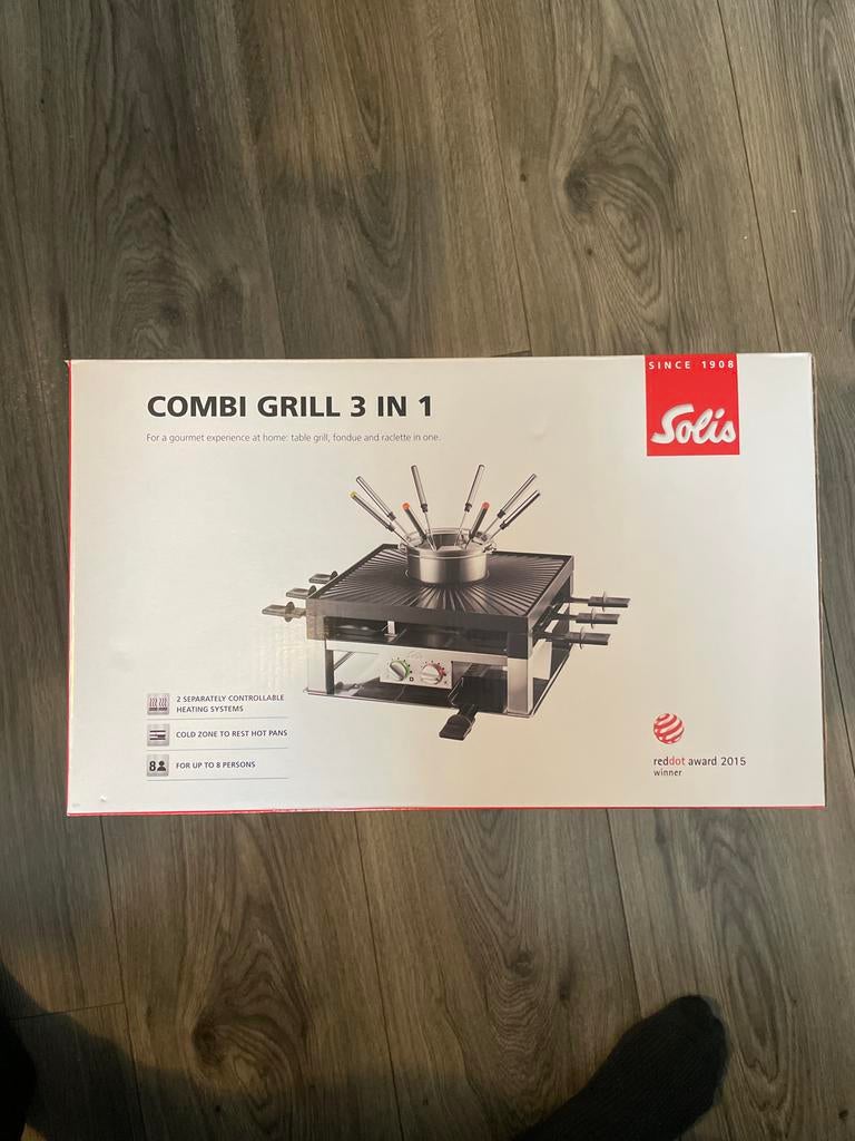Solis Combi Grill 3-in-1 - Nieuw in doos, Ophalen, Nieuw, Elektrisch, Fondueset