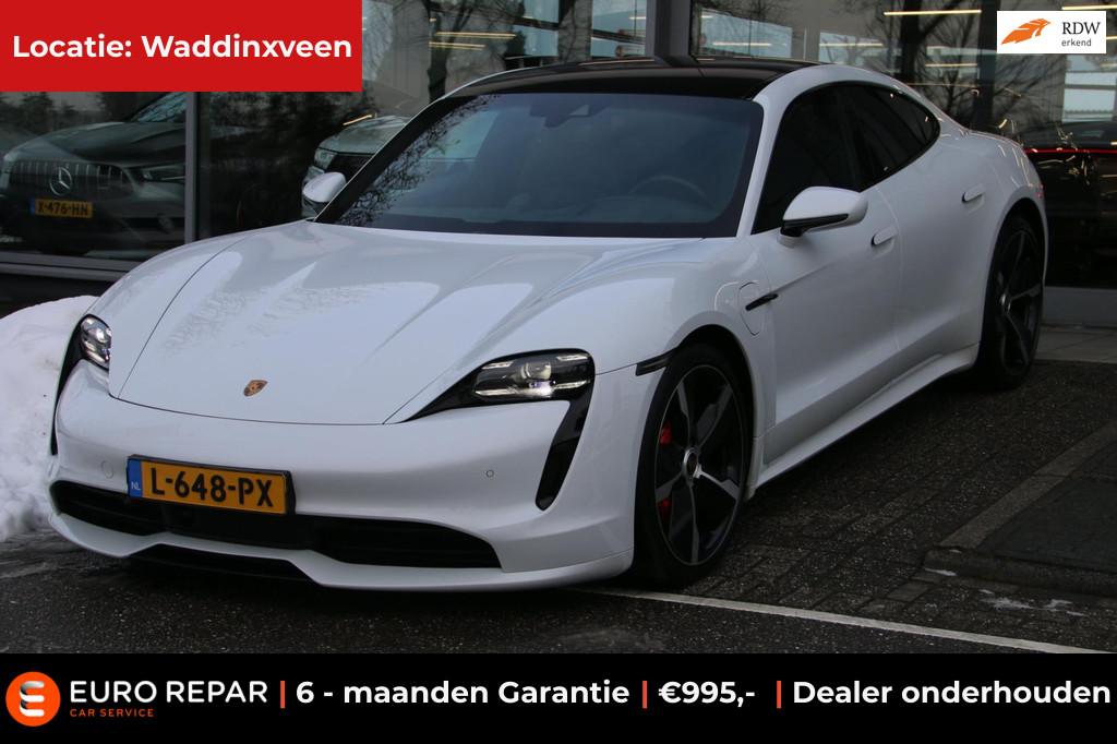 Porsche Taycan Performance 93 kWh BTW PANO HEAD-UP, Achterwielaandrijving, Gebruikt, Zwart, 71 kWh