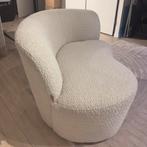 WOOOD fauteuil Stone crème bouclé stof, Ophalen, 75 tot 100 cm, Zo goed als nieuw, Stof