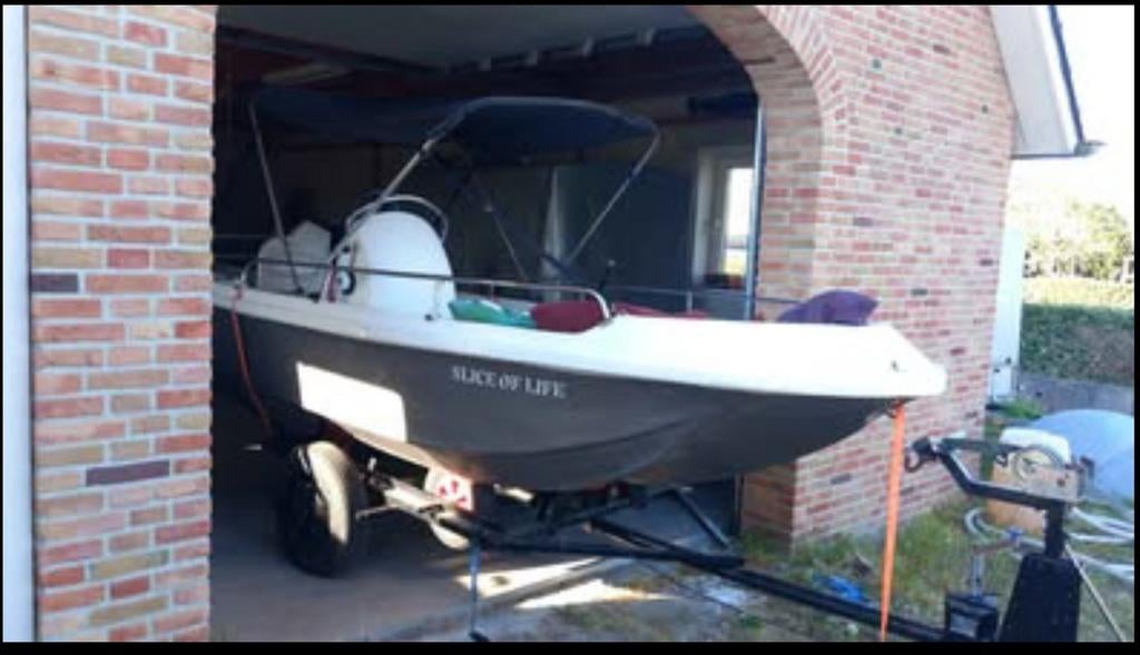 Sloep trailer en moter, Ophalen, 10 tot 30 pk, Tot 6 meter, Polyester