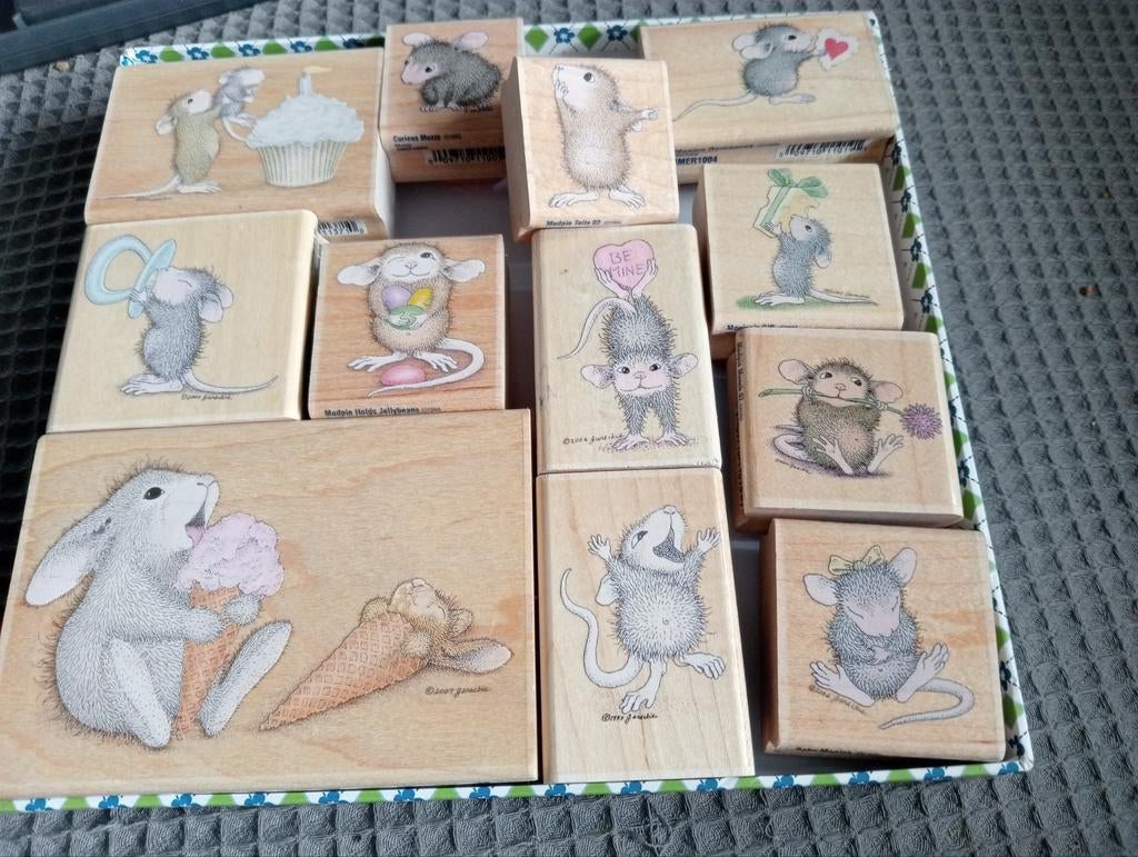 Houten stempel house mouse, Ophalen of Verzenden, Houten stempel
