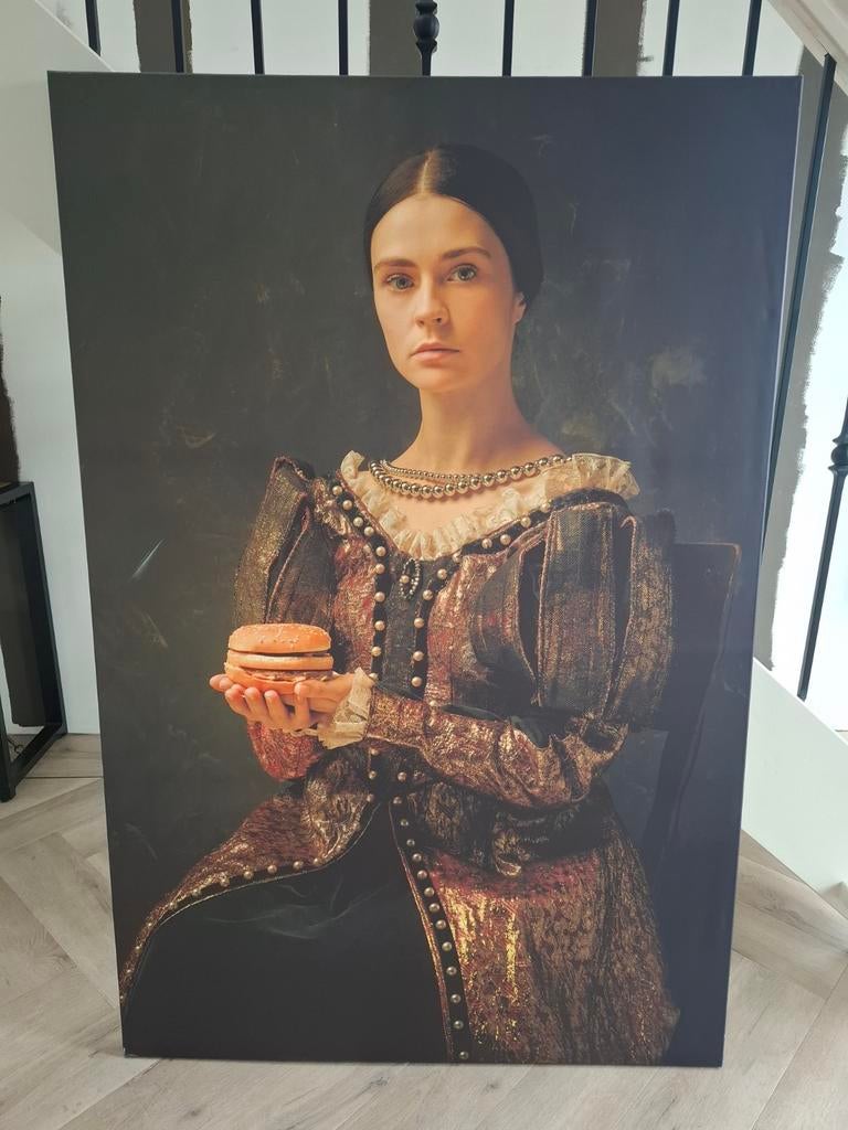 Canvas doek 'Meesters met Knipoog' - 100x150cm, Ophalen of Verzenden