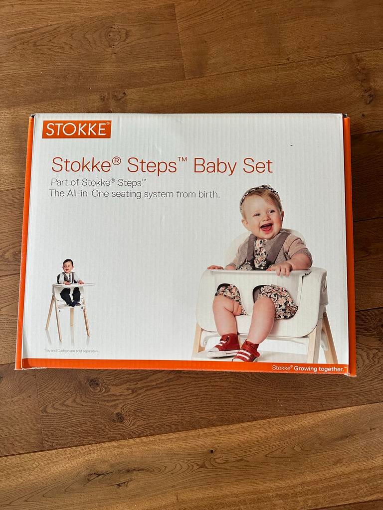 Stokke Steps Baby Set met Kussen - in originele verpakking, Kinderen en Baby's, Kinderstoelen, Ophalen of Verzenden, Nieuw, Meegroeistoel