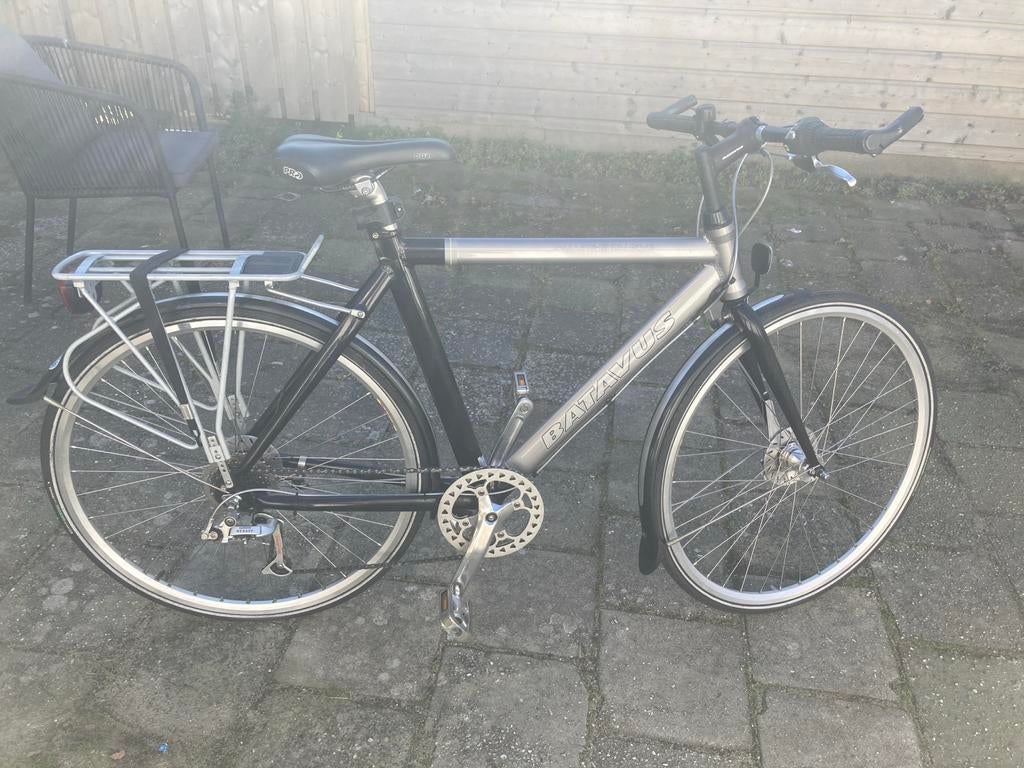 Batavus fiets met 7 versnellingen. Shimano. Kleur grijs, Ophalen, Gebruikt, Versnellingen, Batavus