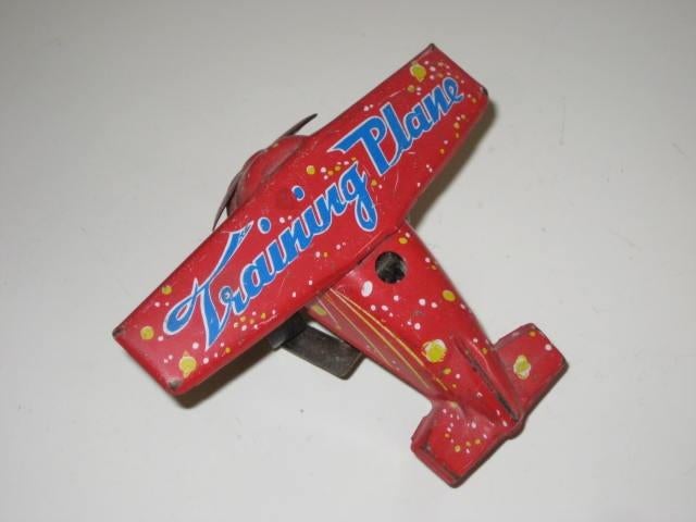 Blikken vliegtuigje Training Plane opwind speelgoed, Ophalen of Verzenden, Gebruikt