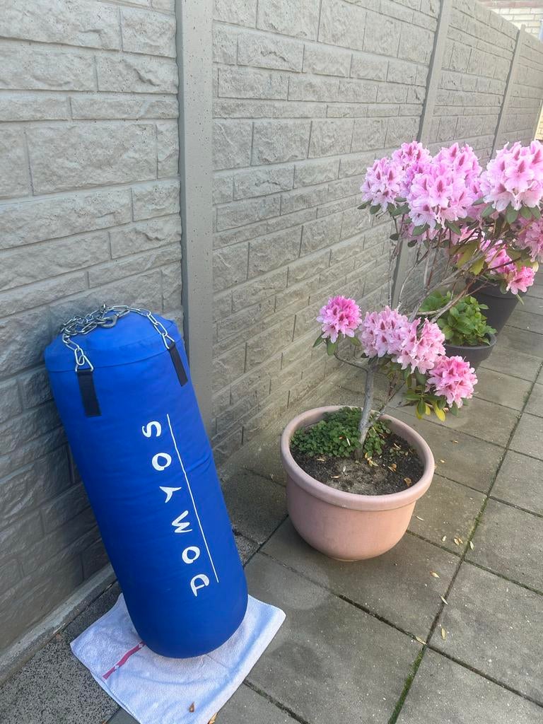 Domyos bokszak blauw, Sport en Fitness, Boksen, Ophalen of Verzenden, Gebruikt, Bokszak