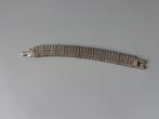 stoere, brede herenarmband van JOSH, 23 cm, Ophalen of Verzenden, Gebruikt, Zilver, Overige materialen