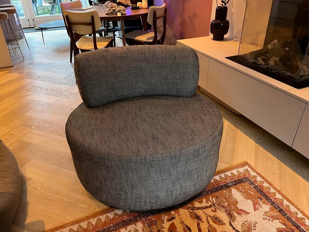 Draaibare fauteuil Loods 5 - Grijs, Ophalen, Gebruikt, Stof, 75 tot 100 cm