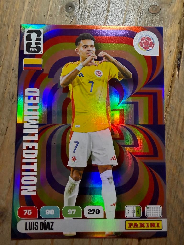 Panini Voetbalplaatjes Limited Edition Mega Díaz Kane Bruyne, Verzamelen, Ophalen of Verzenden, Nieuw, Buitenlandse clubs, Poster, Plaatje of Sticker