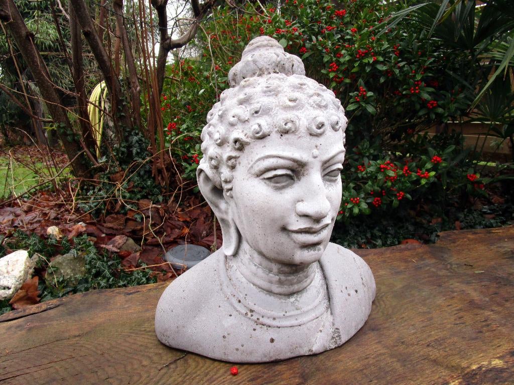 Tuinbeeld Boeddha, Ophalen, Zo goed als nieuw, Beton, Boeddhabeeld