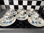 6 klederdracht ontbijtbordjes en kopjes Regout Leeuwenzegel, Antiek en Kunst, Ophalen of Verzenden