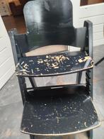 Kidsmill Trip-Trap Stoel - Zwart (Gebruikt), Kinderen en Baby's, Ophalen of Verzenden, Gebruikt, Meegroeistoel, Aanschuifbaar
