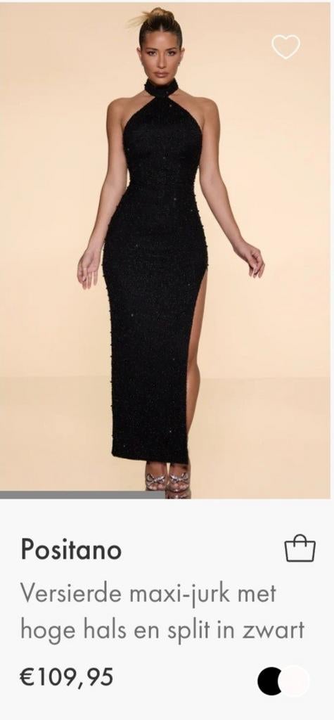 Gala/feest halter jurk maat xs van oh Polly, Zwart, Ophalen of Verzenden, Zo goed als nieuw, Maat 34 (XS) of kleiner