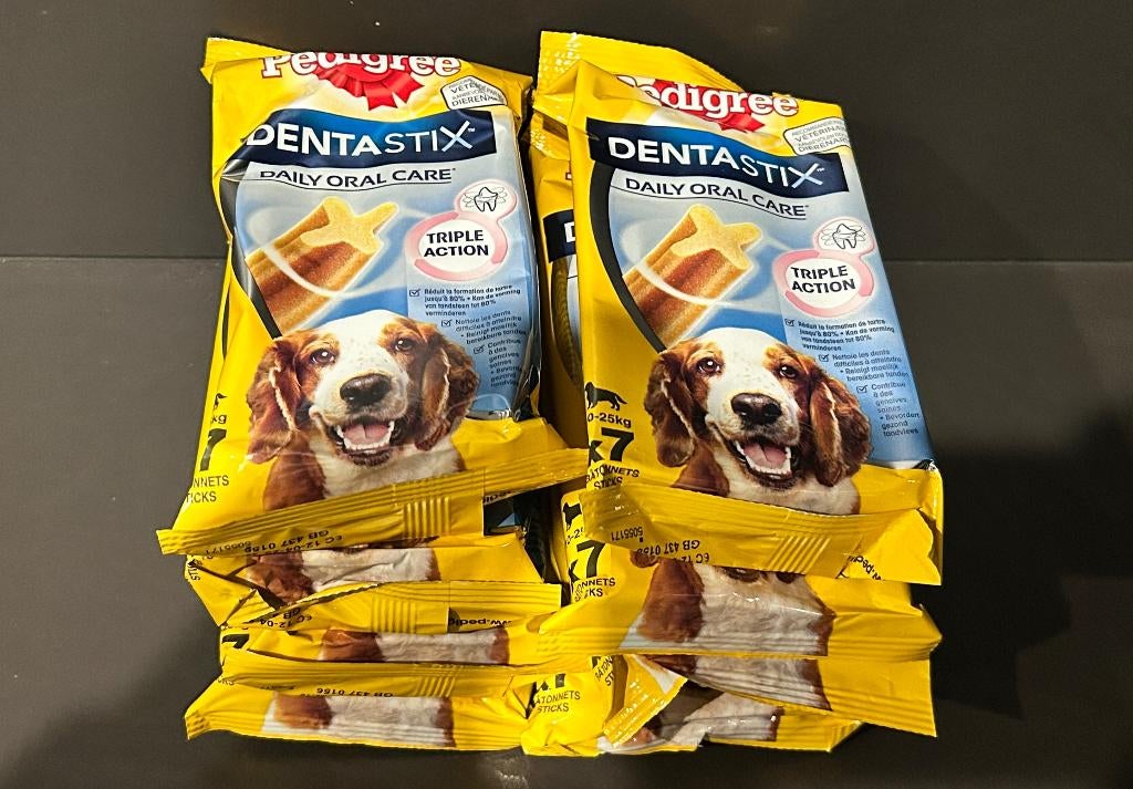 8 x Pedigree Dentastix M 7st 180g, Ophalen of Verzenden, Hond
