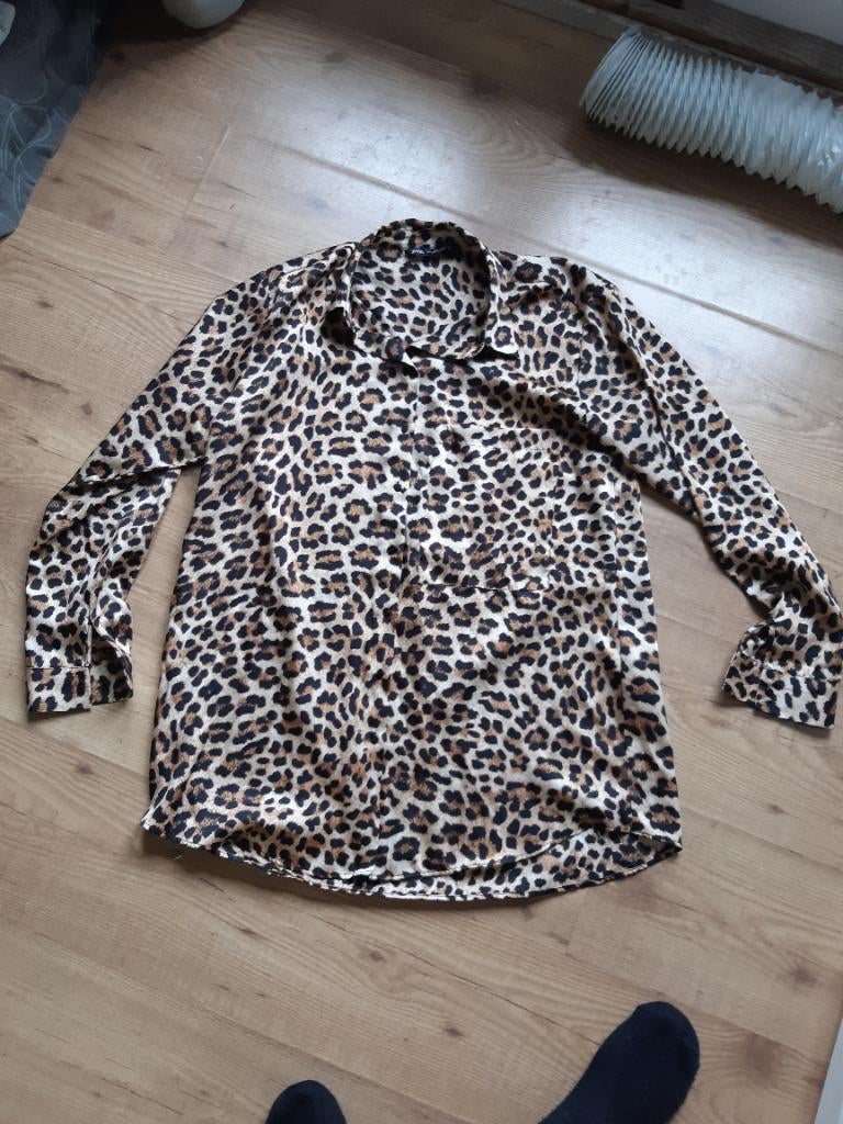 Zara panterprint L, Bruin, Zara, Maat 42/44 (L), Nieuw