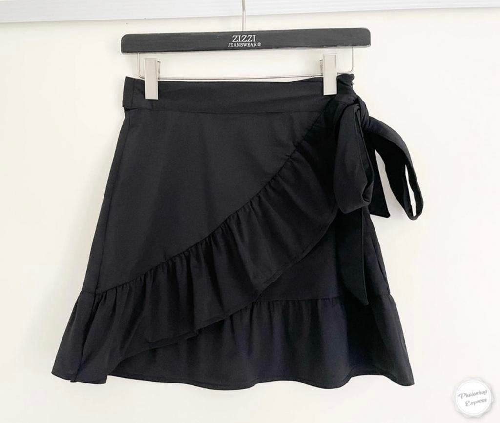 Mooi travelstof rokje van Nikkie 36, Info@nikkie.com, Zwart, Prins Hendriklaan 27-29  1075 AZ Amsterdam, Ophalen of Verzenden