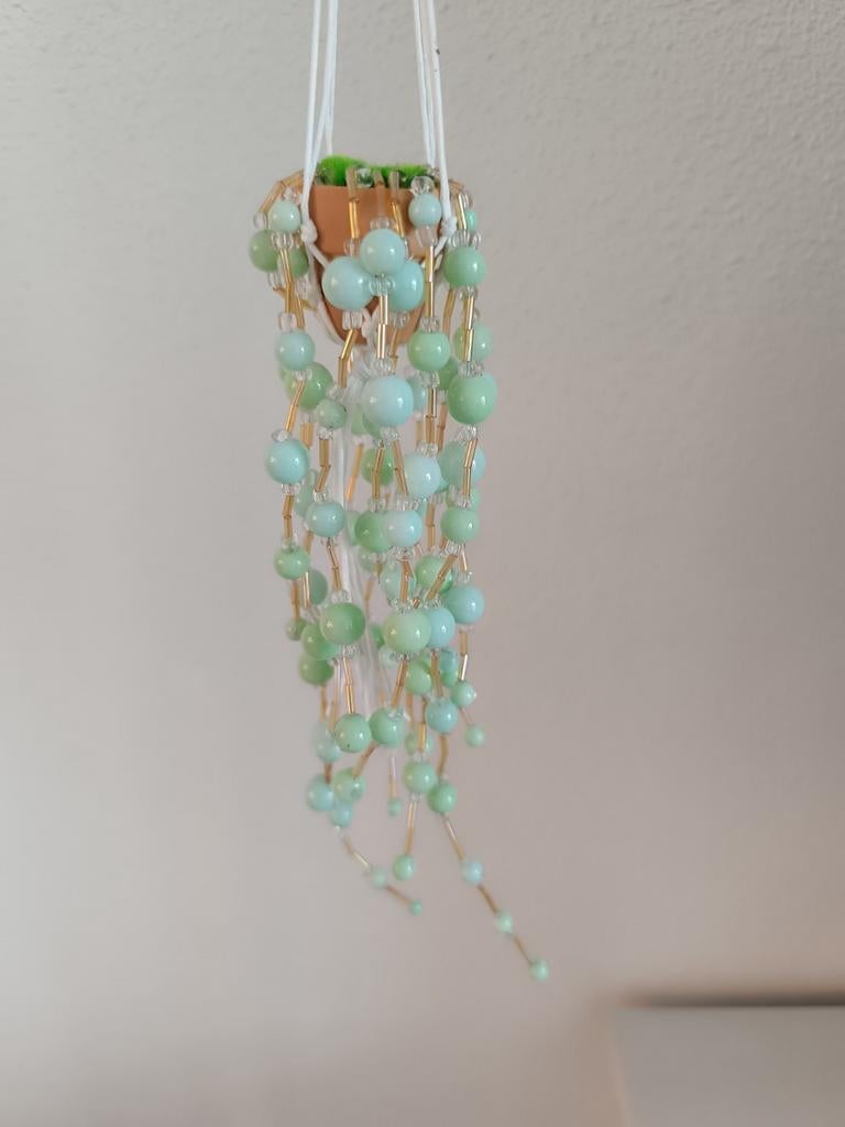Kralen hangplantje - Ideaal Moederdag cadeau!, Verzenden, Kunstplant, Nieuw, Handgemaakt