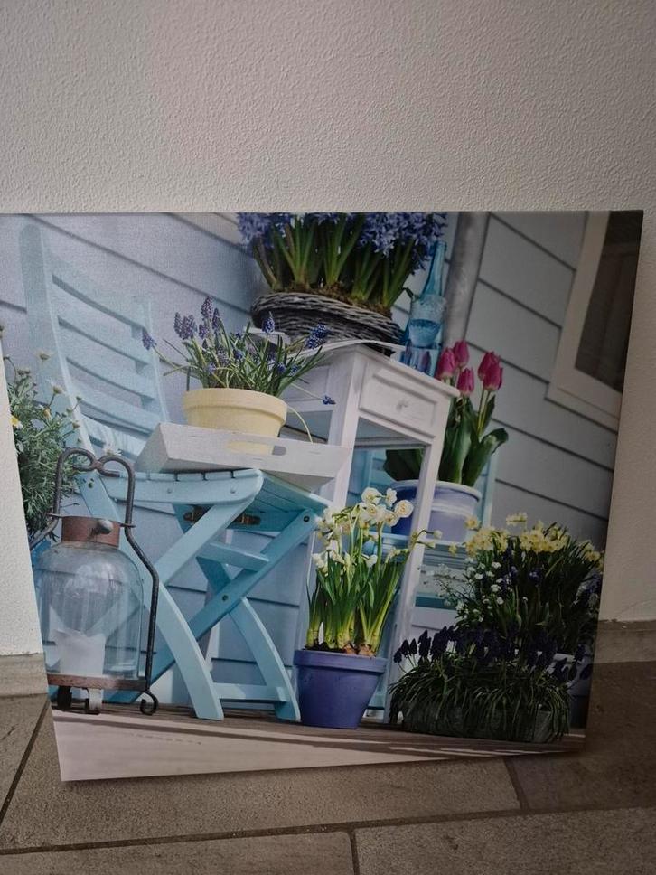 Canvas buitenschilderij 58x58 cm - Tuin/Terras decoratie, Huis en Inrichting, Woonaccessoires | Schilderijen, Tekeningen en Foto's