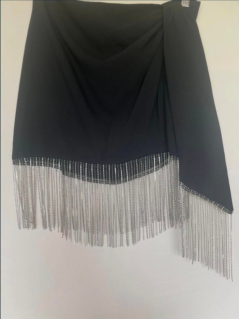 Zara rok met franjes, Kleding | Dames, Rokken, Ophalen of Verzenden, Nieuw, Zwart, Boven de knie