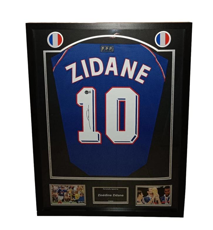 Gesigneerd shirt Zidane - Frankrijk - COA, Verzamelen, Sportartikelen en Voetbal, Nieuw, Shirt, Buitenlandse clubs, Verzenden
