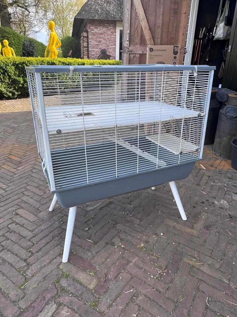 Enorme hamsterkooi met verdieping, Ophalen, Zo goed als nieuw, Metaal, Vogelkooi