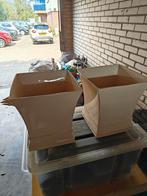 2 grote bloempotten 26x26, Ophalen, Zo goed als nieuw, Rond, Kunststof