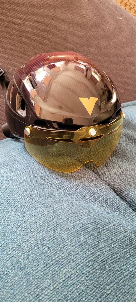 Schaatshelm met Vizier - Maat L (58-61), Ophalen of Verzenden, Zo goed als nieuw, Overige typen, Viking