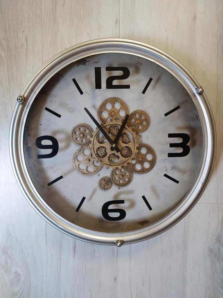 Wandklok 46cm, Ophalen, Zo goed als nieuw, Analoog, Wandklok