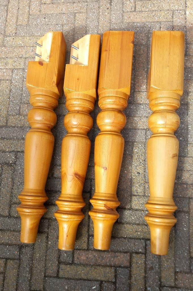 4 houten tafelpoten, Ophalen, Minder dan 50 cm, 50 tot 100 cm, Zo goed als nieuw