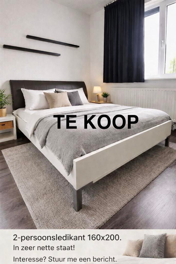 2-persoonsledikant 160x200, Ophalen, Zo goed als nieuw, Tweepersoons