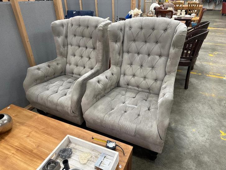 2x fauteuil grijs MP213 WD-028, Huis en Inrichting, Fauteuils, 50 tot 75 cm, 75 tot 100 cm, Ophalen