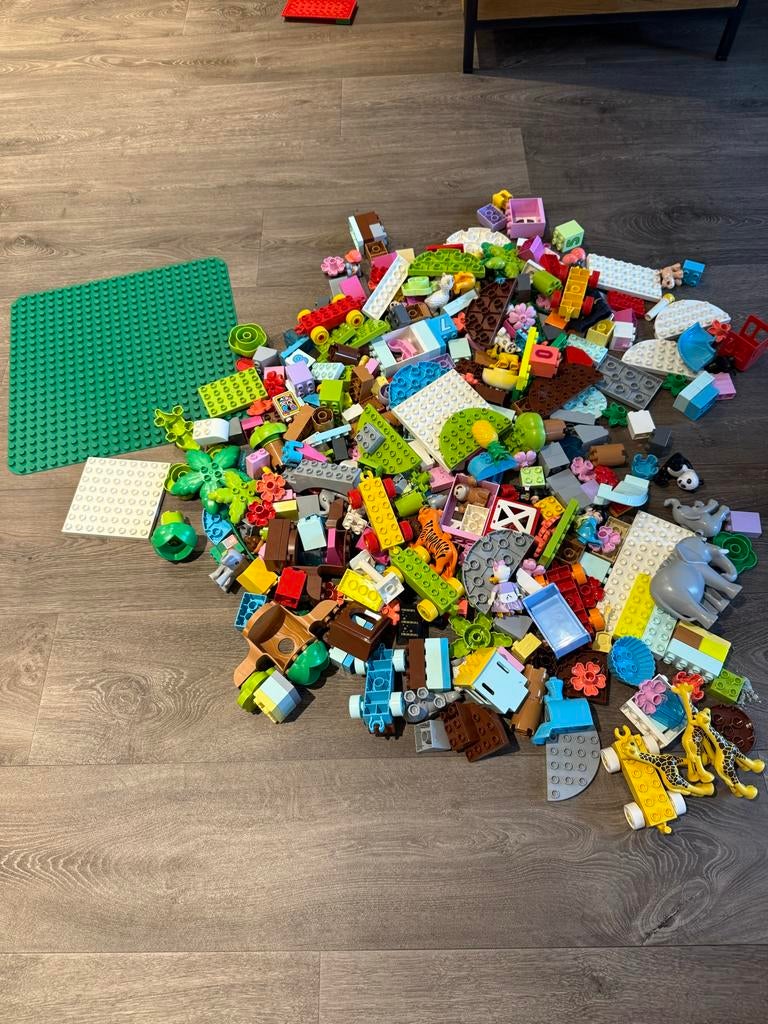 Grote verzameling Duplo met grondplaat, Kinderen en Baby's, Speelgoed | Duplo en Lego, Ophalen, Inclusief minifiguren, Zo goed als nieuw