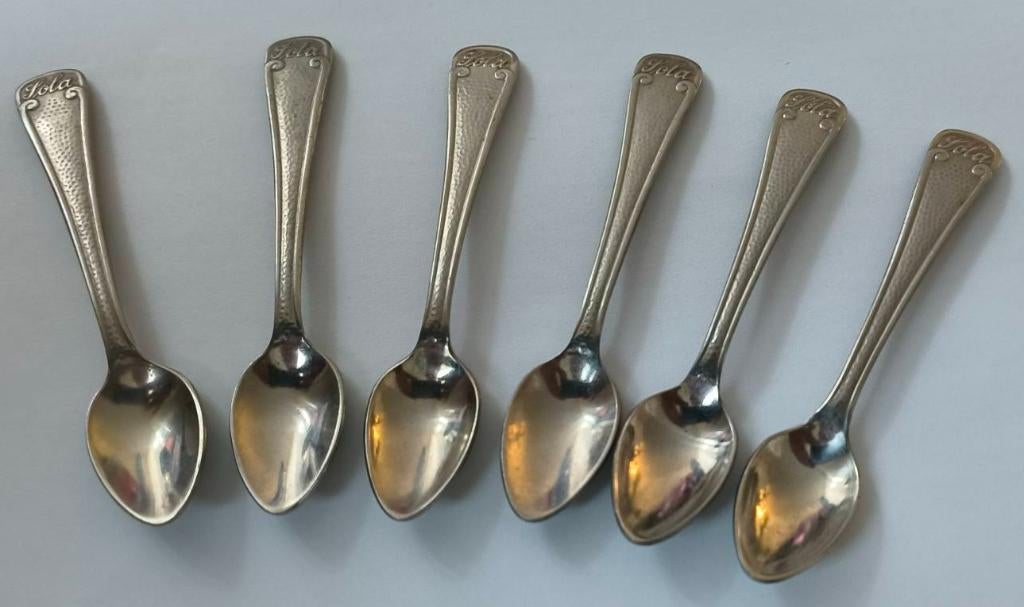 6 x Sola oude Advokaat lepeltjes, Ophalen of Verzenden