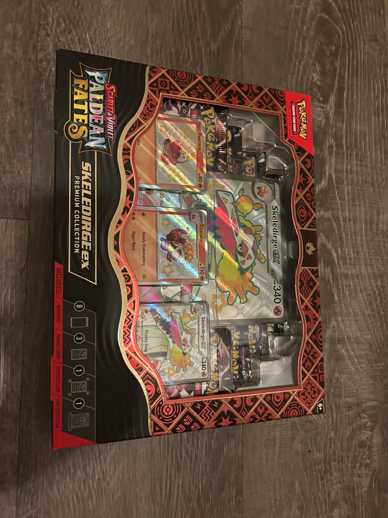 10x Pokemon Paldean Fates Skeledirge Collection Box SEALED, Ophalen of Verzenden, Zo goed als nieuw, Boosterbox