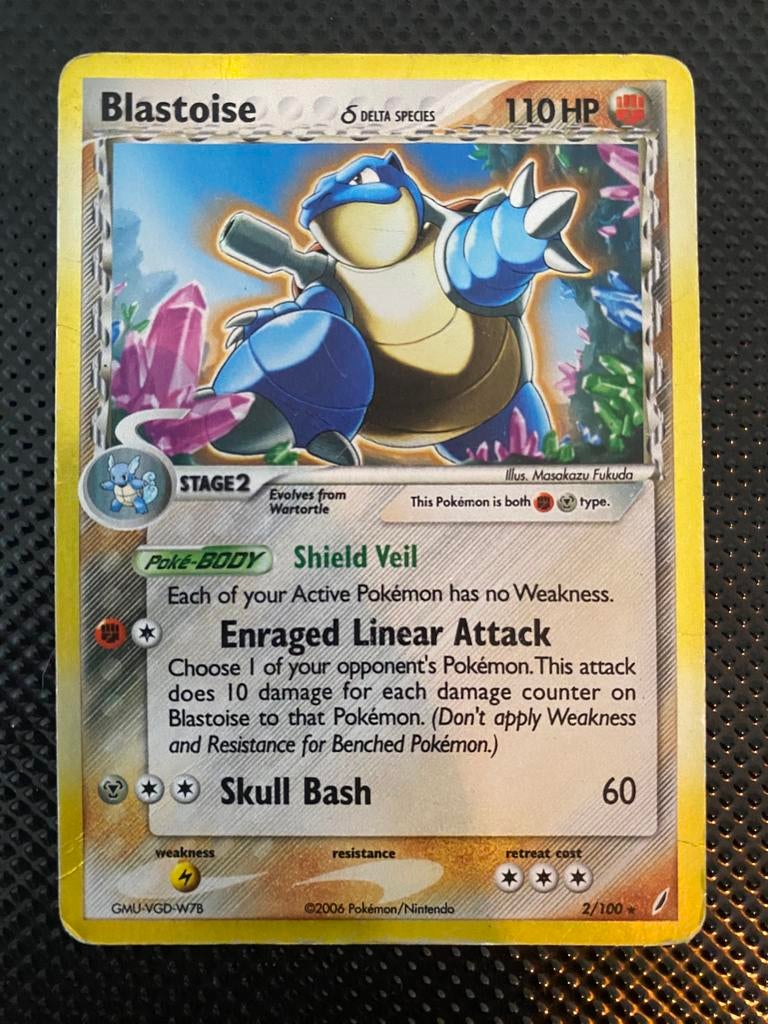 Blastoise 2/100 Delta Species, Ophalen of Verzenden, Zo goed als nieuw