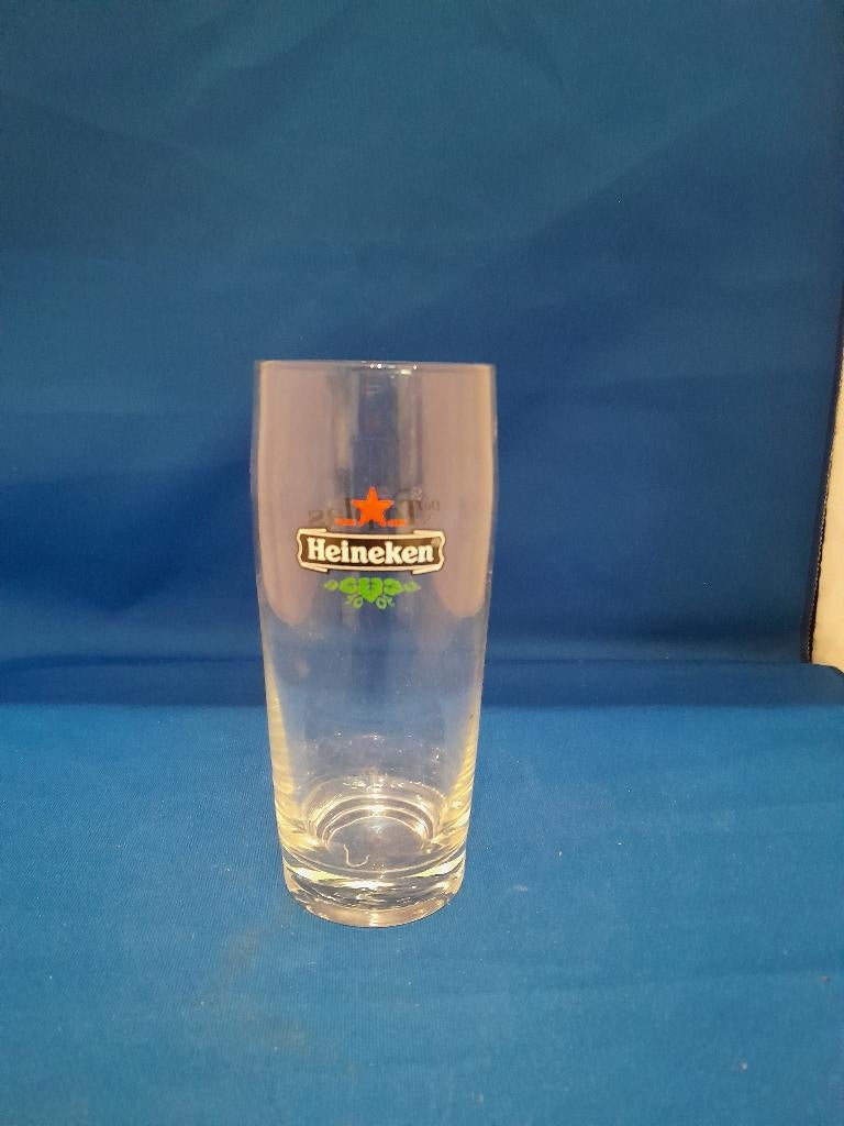 6 Heineken Glazen “Raaf”, Niet bekend, Niet bekend, Bierglas, Ophalen of Verzenden