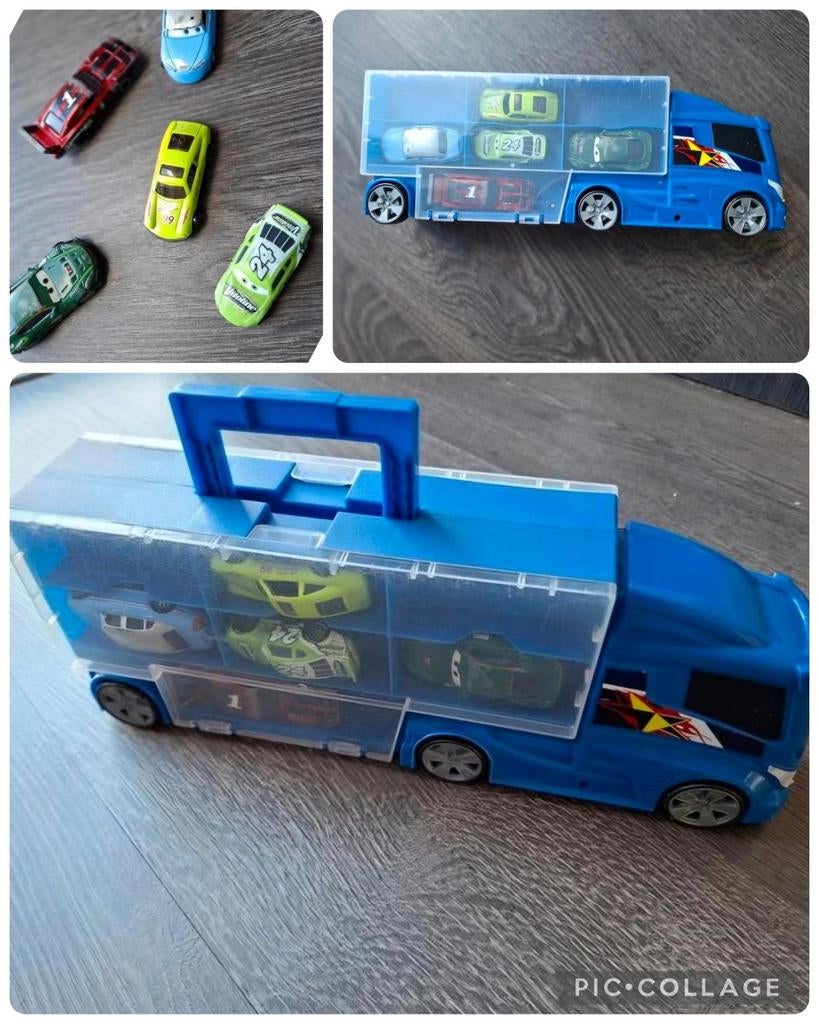Speelgoedauto transporter met auto's, Kinderen en Baby's, Speelgoed | Speelgoedvoertuigen, Gebruikt, Ophalen of Verzenden