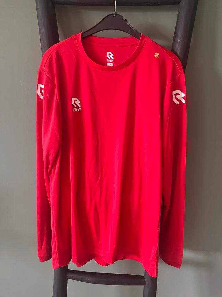 Robey trainingsshirt rood S L XL longsleeve voetbalkleding, Kleding | Heren, Sportkleding, Nieuw, Algemeen, Maat 52/54 (L), Rood