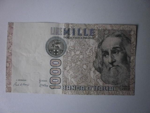 Italië - 1000 Lire - Marco Polo- Bankbiljet, Postzegels en Munten, Bankbiljetten | Europa | Niet-Eurobiljetten, Verzenden, Italië