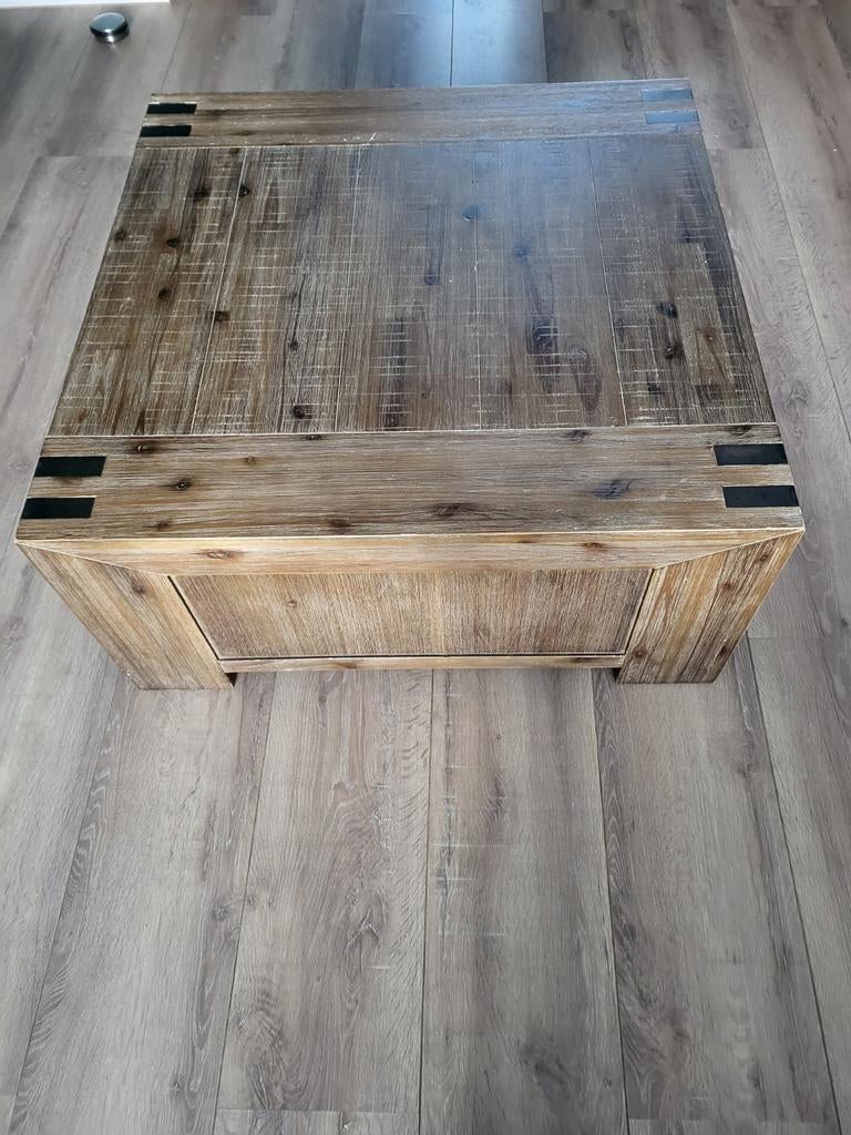 Salontafel rough warm grey, Kunststof, 100 tot 150 cm, Minder dan 50 cm, Rechthoekig