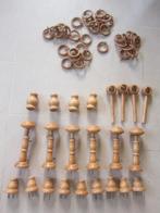 gordijnringen, eindstukken knoppen staanders, Bruin, 200 cm of meer, 50 tot 100 cm, Ophalen of Verzenden