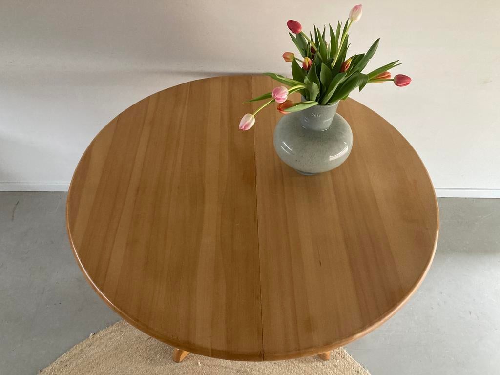 Midcentury vintage Deens design eettafel uitschuifbaar, Huis en Inrichting, Ophalen, Overige materialen, Gebruikt, 100 tot 150 cm