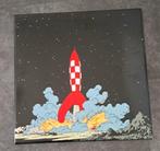 Kuifje op de maan raket emaillen bord tintin borden, Ophalen of Verzenden, Zo goed als nieuw, Reclamebord
