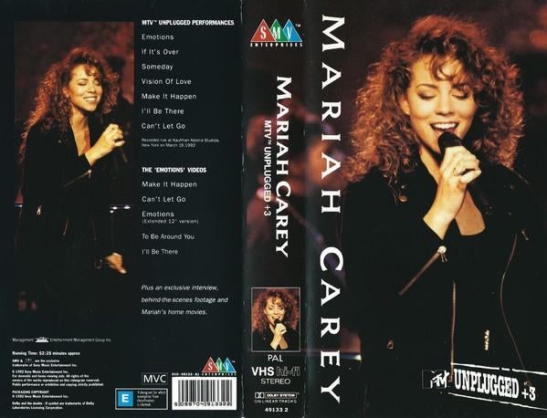 vhs - Mariah Carey - unplugged, Alle leeftijden, Ophalen of Verzenden, Zo goed als nieuw