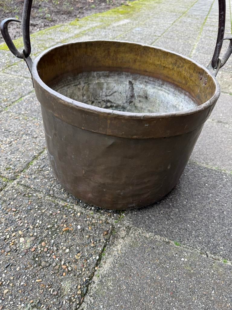 Oude koperen ketel (decoratie/haardhout), Antiek en Kunst, Antiek | Koper en Brons, Ophalen, Koper