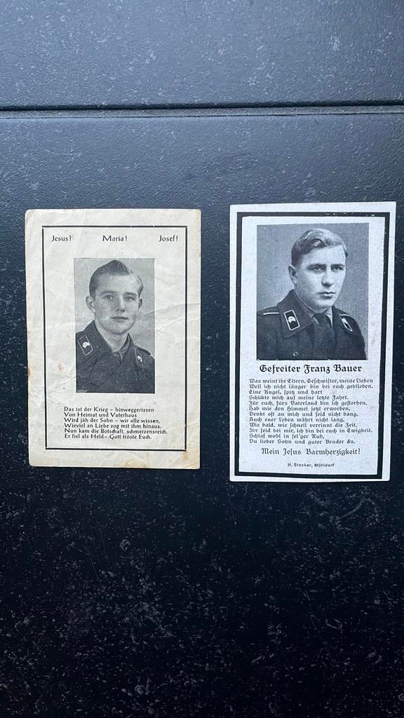 WO2 bidprentjes Duitse militairen panzer, Ophalen of Verzenden, Duitsland, Foto of Poster